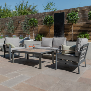 Maze - Vancouver 2 Seat Aluminium Sofa Set with Rectangular Coffee Table - Dove Grey