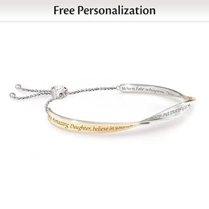 Daughter, I Believe In You Bracelet And Personalized Card