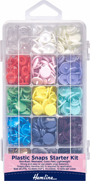 Boite plastique garnie de 180 pressions compatibles KAM