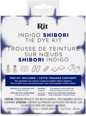 Kit teinture tissus Tie-Dye Indigo Shibori Rit Dye