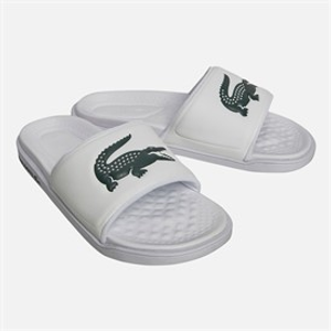 Lacoste Womens Serve Slides Dual White/Dark Green