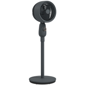 HOMCOM Pedestal Fan, Powerful Air Circulator, 36 Inch Floor Standing Fan with 3 Speed Settings, 70° Oscillating for Bedroom, Home and Office, Grey