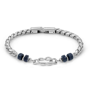 Atlante Steel Knot Sodalite Bracelet