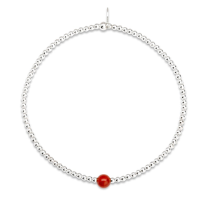 Signature Silver Carnelian July Birthstone IMERAKI Bracelet