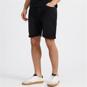 Onfire Mens Denim Shorts Black
