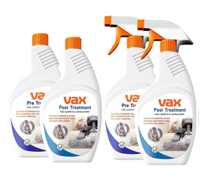 Vax Pre & Post Treatment Solution 4 x 250ml for Carpets & Upholstery with Nozzle