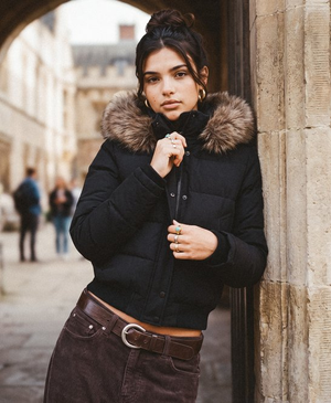 Veste Bomber Everest à Capuche Coupe Ajustée
