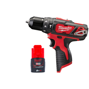 Milwaukee M12BPD 12V Cordless 10mm Compact Combi Hammer Drill With 1 x 2.0Ah Battery