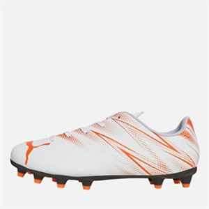 Puma Junior Attacanto FG/AG Firm/Artificial Ground Football Boots Puma White/Glowing Red