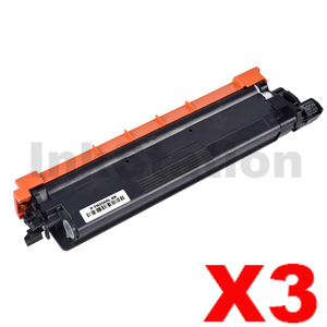 3 x Compatible Brother TN-258XLBK Black High Yield Toner Cartridge - 3,000 pages