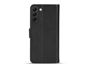 Premium Leather Wallet Case for Samsung Galaxy S25+ - Black