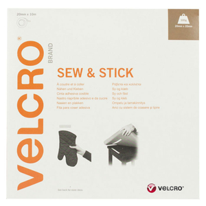 VELCRO® Brand Ruban auto agrippant mixte (adhésif et à coudre) 20mm X 10M blanc
