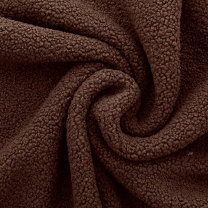 Tissu fourrure bouclette Teddy - Marron