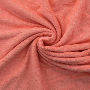 Tissu micro éponge viscose - Papaye