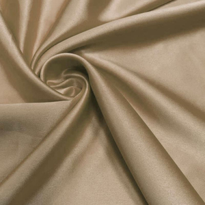 Tissu satin extensible - Beige