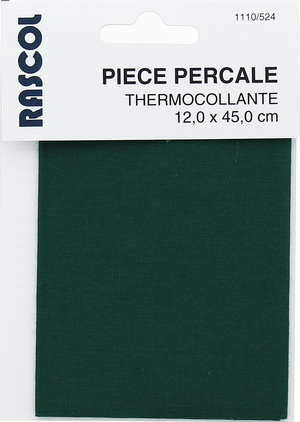Percale thermocollante pour réparation - Vert sapin
