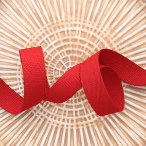 Sangle polyester aspect coton - Rouge vif