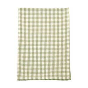 Walton & Co Gingham Pale Olive Set of 2 Tea Towels