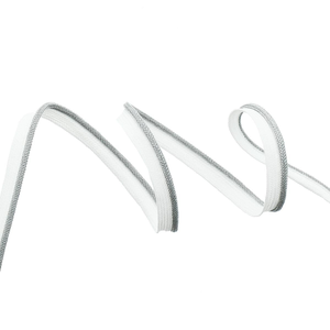 Passepoil, dépassant lurex - Argent trame blanche