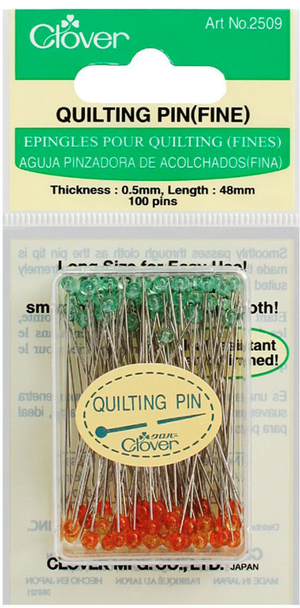 Boite de 100 épingles super-fines pour quilting Clover