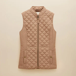 Joules Brown Minx Showerproof Diamond Quilted Gilet Size 10