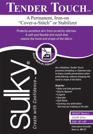 Protection envers de broderie Tender Touch Sulky - 50 cm x 90 cm