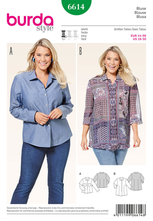 Patron de blouse - Burda 6614