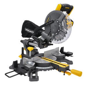 TOUGH MASTER Mitre Saw 210mm 1500W with Extendable Work Table, Built-in Laser, Dust Bag & Wood Clamp | TM-MS210L