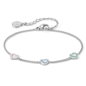 Fairy Icons Steel Enamel Heart Bracelet
