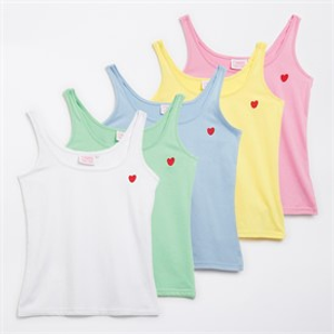 L'amore Couture Womens Auxernne Five Pack Vests Pastels