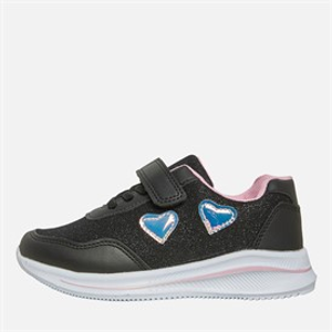 Board Angels Girls Daphne Glitter Trainers Black/Pink