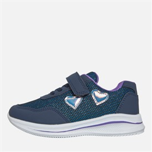 Board Angels Girls Daphne Glitter Trainers Navy/Purple
