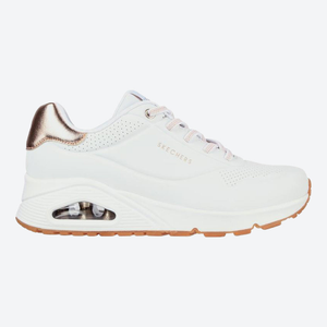 Women's Wide Fit Skechers Uno 155196 Shimmer Away Trainers