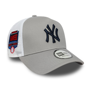 New York Yankees MLB Side Patch Grey 9FORTY A-Frame Trucker Adjustable Cap