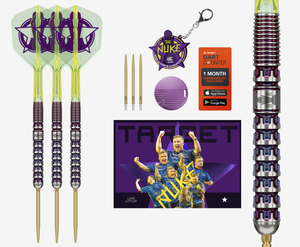 Target Darts Luke Littler World Champion Edition 90% Tungsten 23G Swiss Point Steel Tip Darts Set