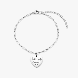 Silver Paperclip Handwriting Bracelet