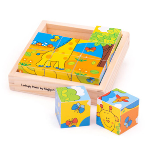 Bigjigs Cube Puzzle - Safari