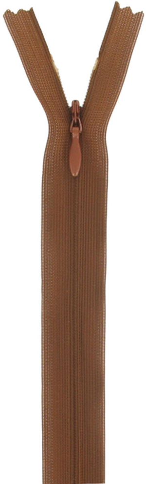 Fermeture éclair invisible - Marron moyen