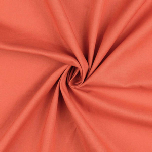 Tissu coton cretonne uni - Orange carotte