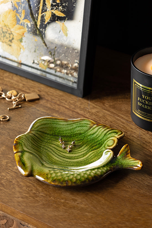 Mermaid Trinket Dish in Green