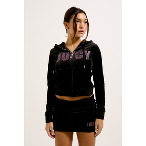 Juicy Couture Juicy Impact Polyester Women's Black Hooded Sweatshirt