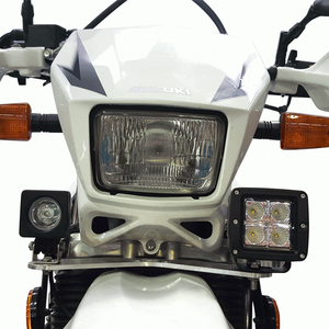 Dual Auxiliary light bracket - Suzuki DR650 96-24 - Black Pc