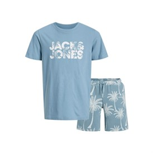 JACK & JONES Boys Floral T-Shirt And Shorts Co-Ord Set Mountain Spring