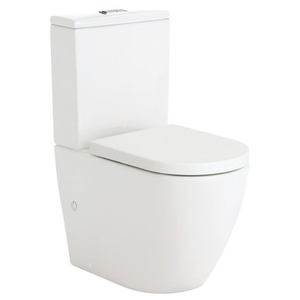Koko Tornado Flush Back-to Wall Toilet Suite, Pan + Soft Close Seat + Geberit  Cistern, 90-160mm S-Trap, Gloss White [306089]