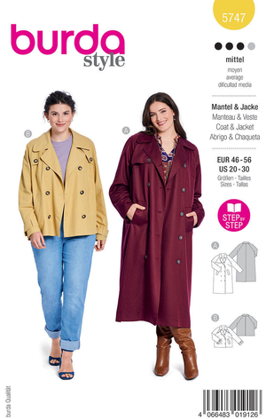 Patron de manteau - Burda 5747