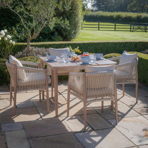 Maze - Havana Rope Weave 4 Seat Square Dining Set