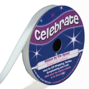 Ruban satin Celebrate blanc - 6 mm x 6 mètres
