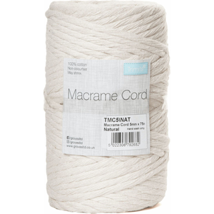 Cordon coton macramé 5 mm naturel