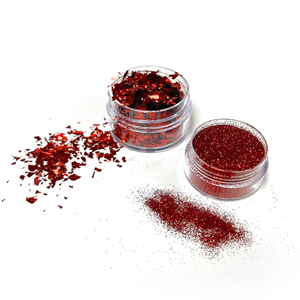 Cosmic Shimmer Spangles Red Velvet Duo Set