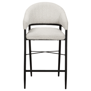 Rosita Cream Boucle Fabric Counter Bar Stool